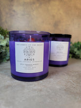 Load image into Gallery viewer, Aries Zodiac Candle 9.5oz - Treasures of The Moon