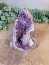 Load image into Gallery viewer, Amethyst with Orange Agate Banding Cluster Cut Base Specimen - Treasures of The Moon