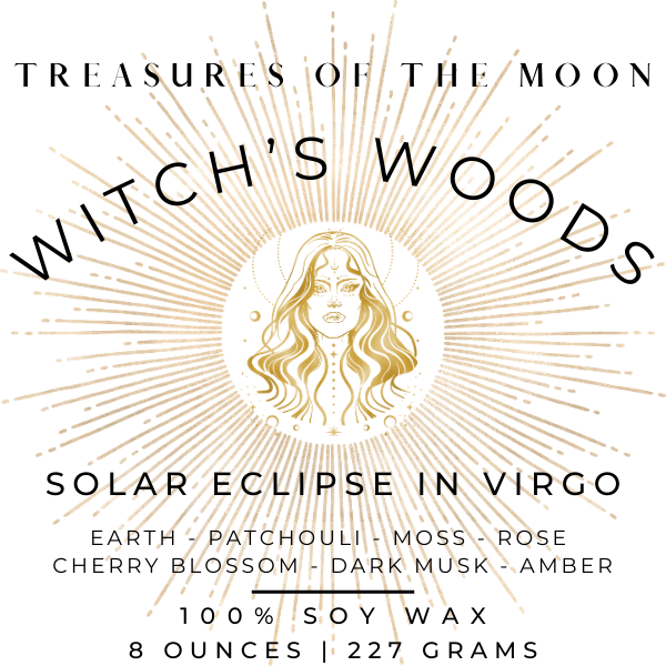 PRE-ORDER: 8oz Solar Eclipse Black New Moon in Virgo Candle Sept 21st