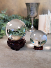 Load image into Gallery viewer, Quartz Crystal Ball with Wooden Stand - Treasures of The Moon
