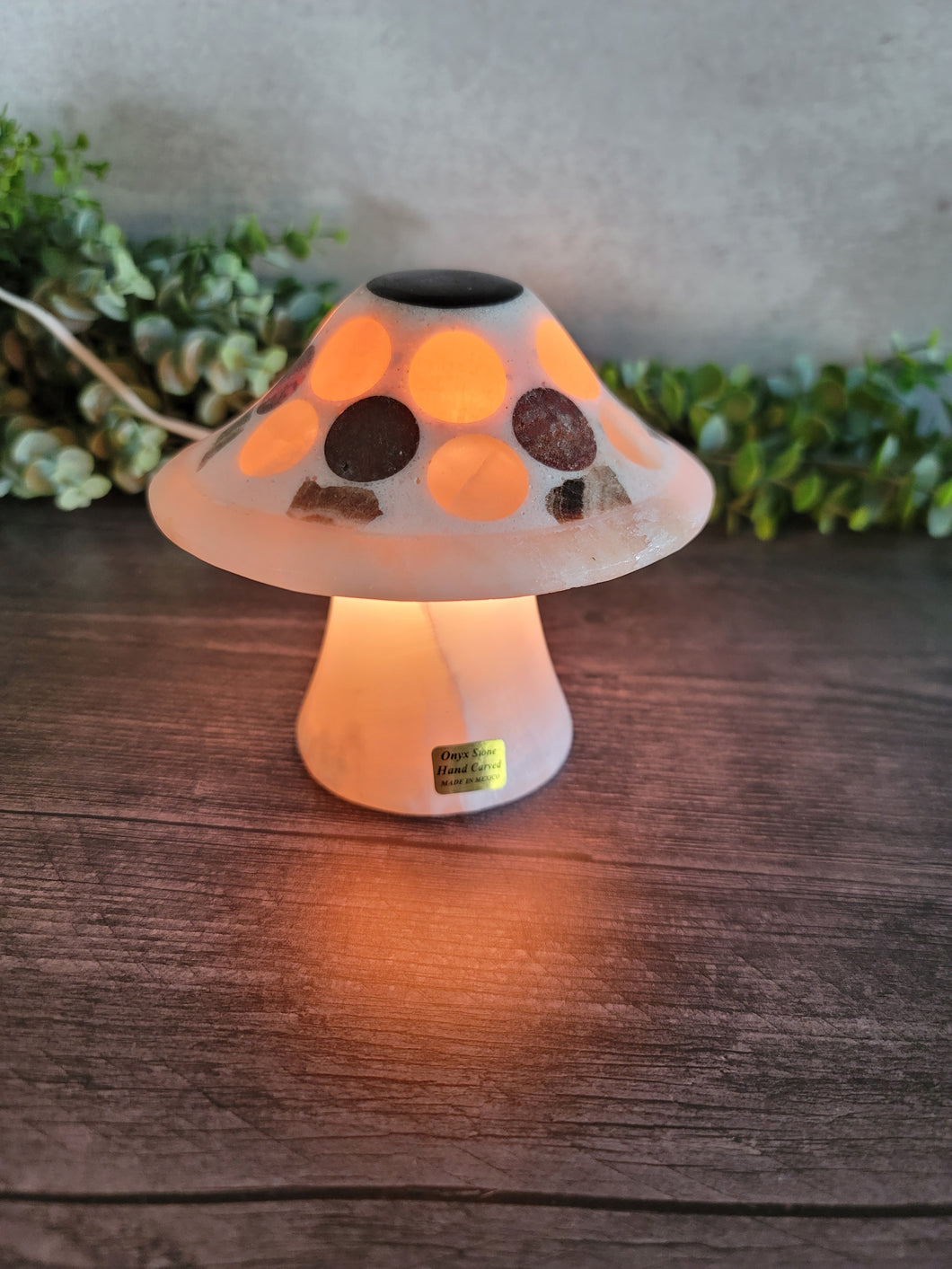 Mexican Onyx Mushroom Lamp